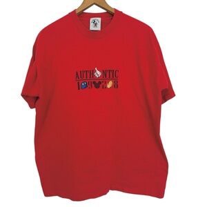 Vtg 90s Mickey & CO Authentic 1928 Embroidered Graphic T-Shirt Size XL